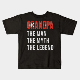 Grand Father Turkish Grandpa The Man The Myth The Legend - Gift for Turkish Dad With Roots From  Turkey Kids T-Shirt